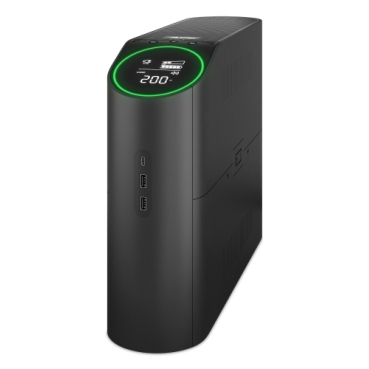 APC Back-UPS Pro for Gaming, 2200VA/1320W, Tower, 230V, 4x Schuko and 2x IEC C13 outlets, RGB Lights, Pure Sine Wave, Midnigh
